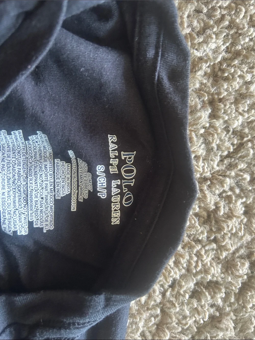 Ralph Lauren Black Polo with Red Pony Embroidery
